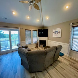 Living Area, Second Floor with Deck Access